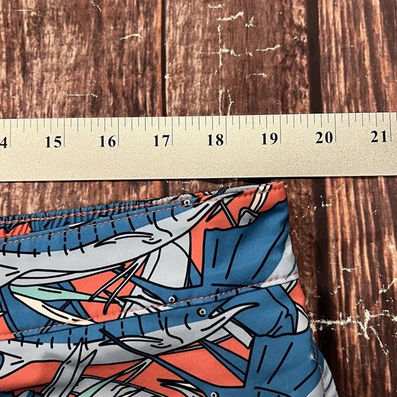 Vineyard Vines Blue Swordfish Sailfish Swim‎ Beach Montauk Board Shorts Size 40 - Picture 9 of 10